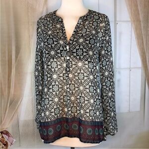 ABOUT A Girl Sheer Long Sleeved Blouse M